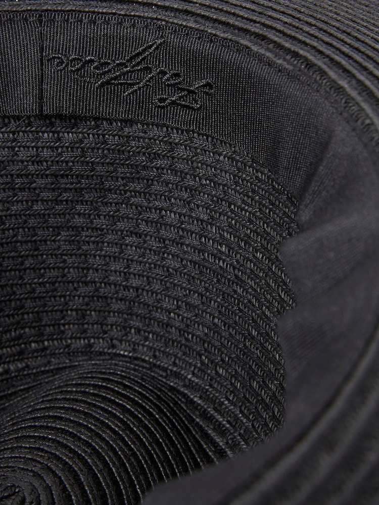 FatFace Black Straw Fedora Hat - Image 4 of 4