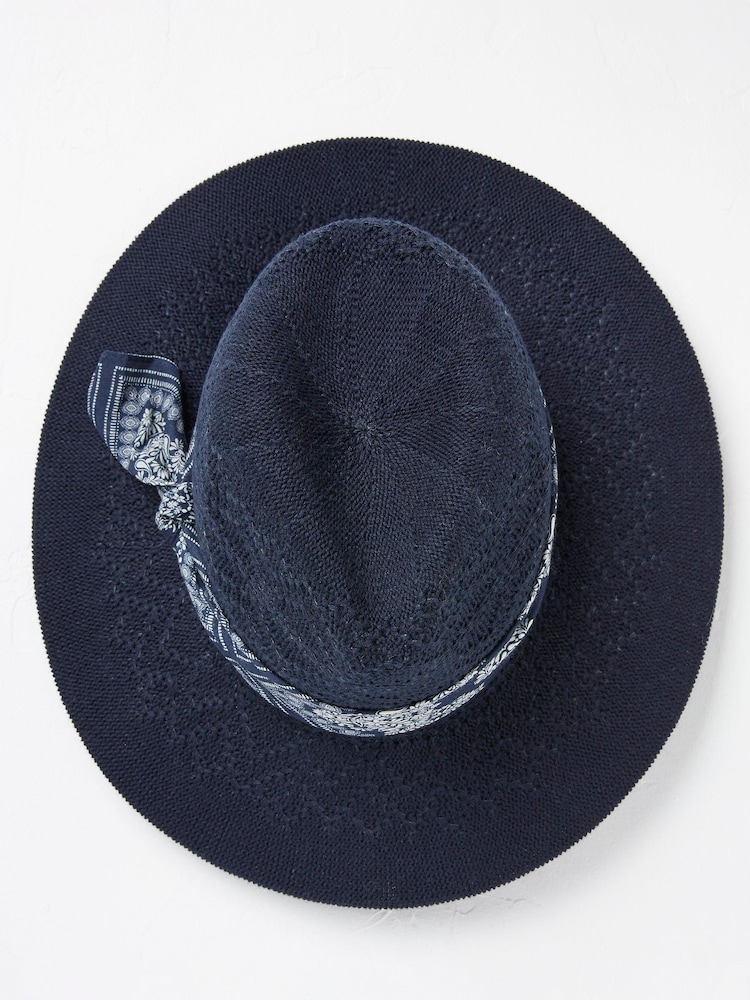 FatFace Blue Fedora Hat - Image 2 of 4