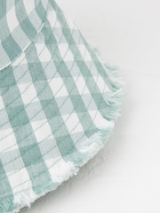 FatFace Green Gingham Bucket Hat - Image 2 of 3