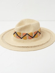 FatFace Natural Straw Fedora Hat - Image 1 of 4
