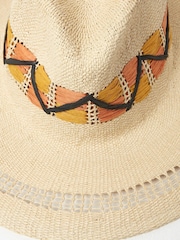 FatFace Natural Straw Fedora Hat - Image 3 of 4