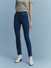 Rinse Blue Super Stretch Soft Sculpt Pull-On Slim Denim Leggings - Image 2 of 6