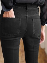 Black Press Crease Flared Jeans - Image 5 of 6