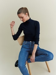 Dark Blue Mom Comfort Stretch Jeans - Image 2 of 6