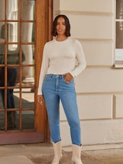 Mid Blue Mom Comfort Stretch Jeans - Image 1 of 6
