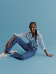 Dark Blue Bootcut Jeans - Image 2 of 5