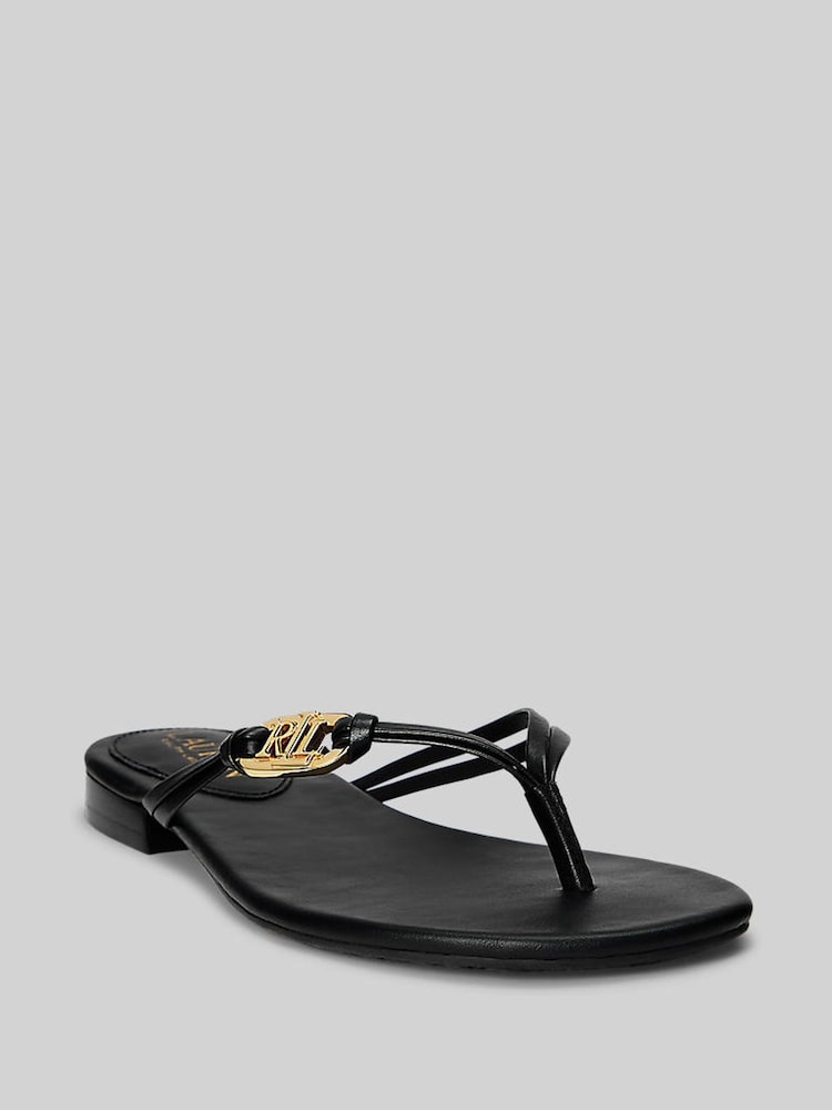 Lauren Ralph Lauren Emalia Nappa Leather Flip Flops - Image 1 of 4