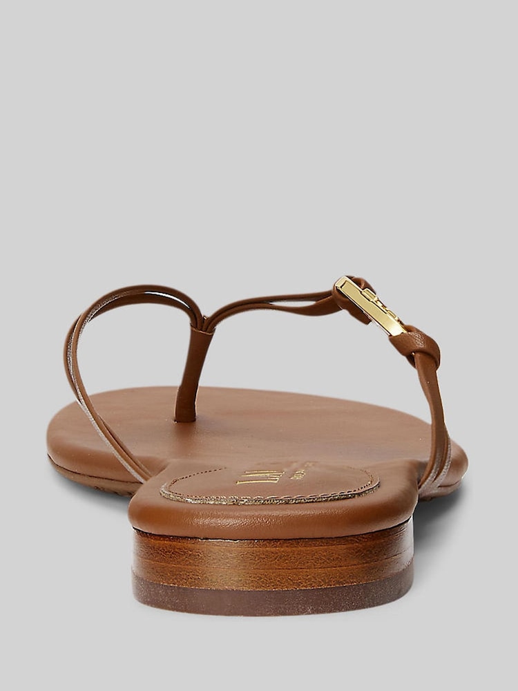 Lauren Ralph Lauren Emalia Nappa Leather Flip Flops - Image 4 of 4
