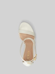 Lauren Ralph Lauren Cream Gabriele Nappa Leather Heeled Sandals - Image 3 of 5