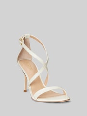 Lauren Ralph Lauren Cream Gabriele Nappa Leather Heeled Sandals - Image 5 of 5