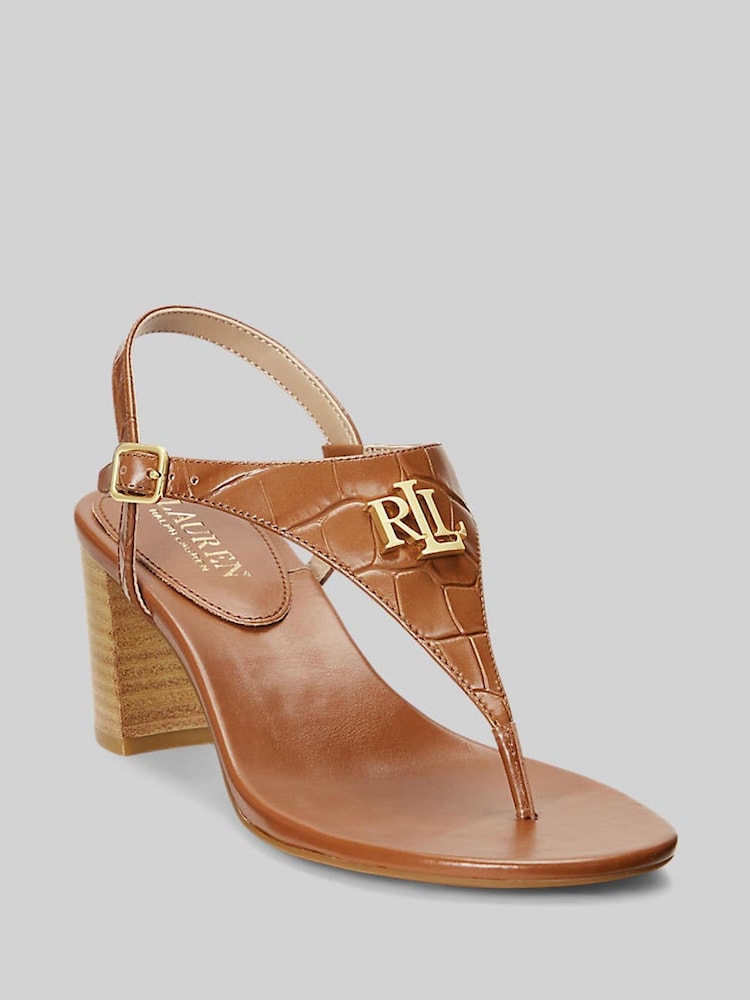 Lauren Ralph Lauren Westcott II Leather Heeled Sandals - Image 1 of 4