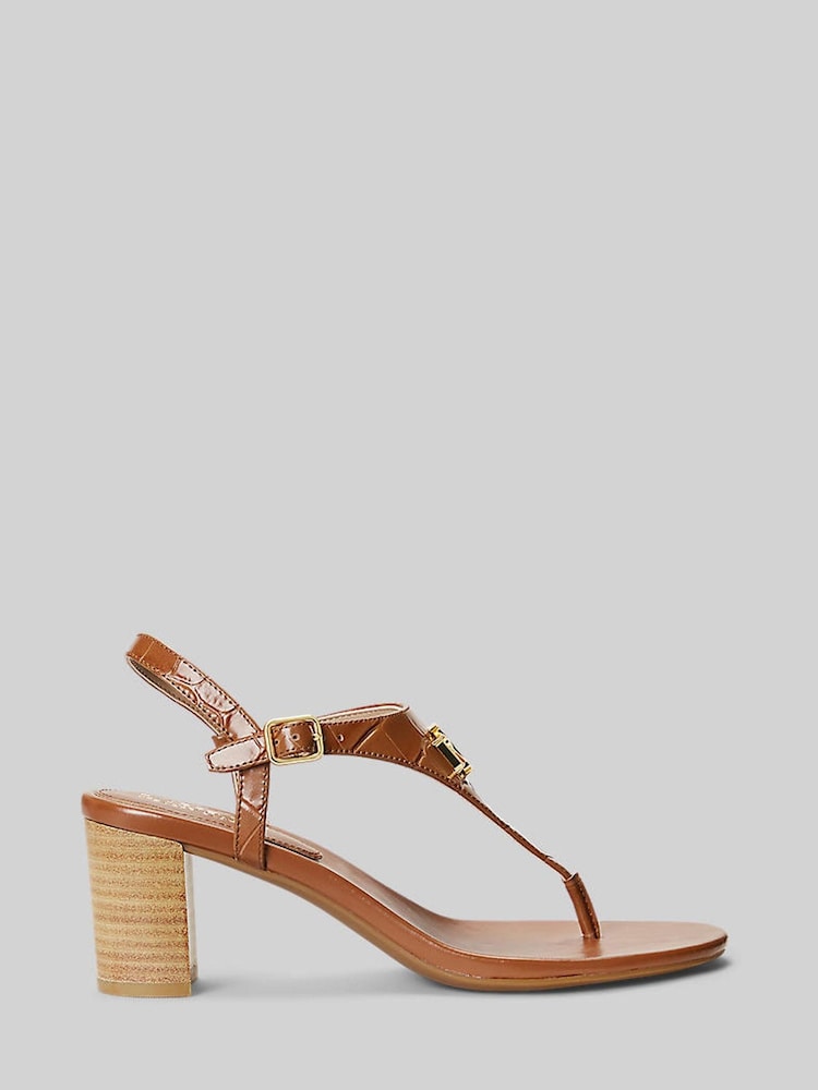 Lauren Ralph Lauren Westcott II Leather Heeled Sandals - Image 2 of 4