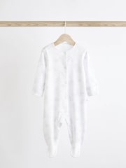 Mint Green Essential Cotton Baby Sleepsuits 3 Pack (0-2yrs) - Image 7 of 12