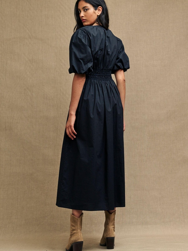 Nobody's Child Athene Black Midi Dress - Image 2 of 4