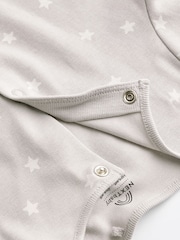 Monochrome 4 Pack Baby Printed Long Sleeve Sleepsuits (0-2yrs) - Image 10 of 13