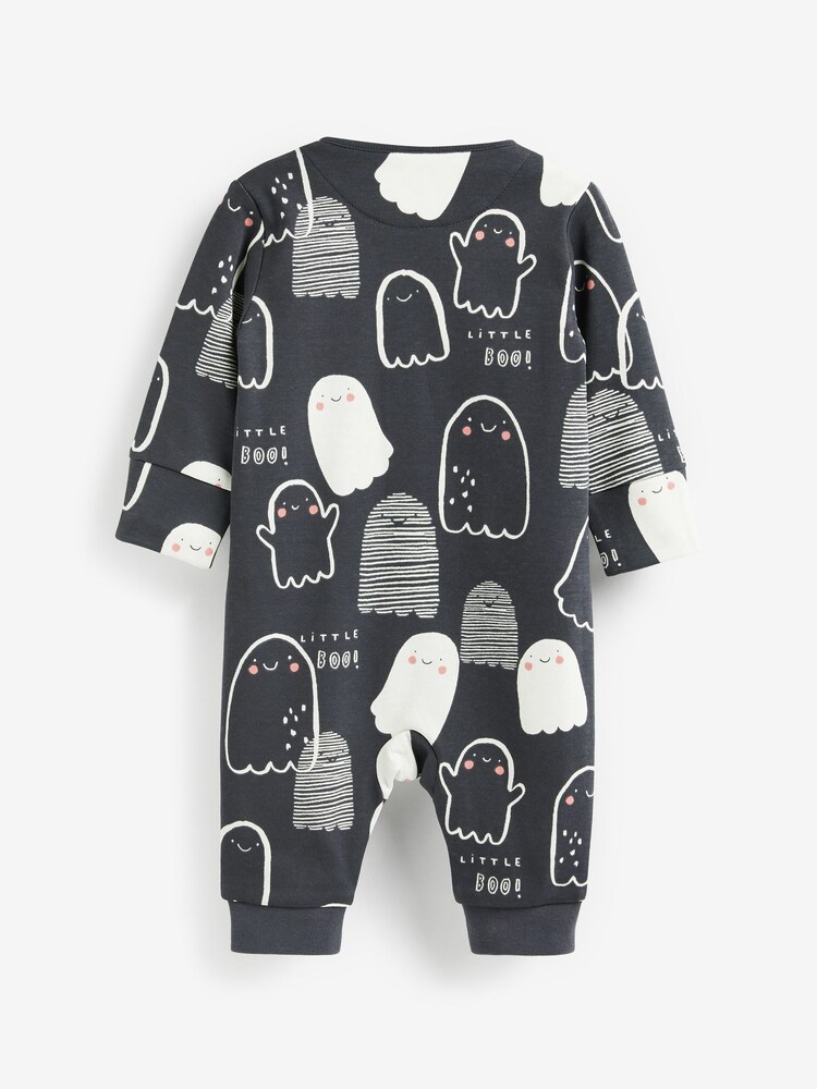 Black Glow in The Dark Halloween Footless Sleepsuit (0mths-3yrs) - Image 2 of 2