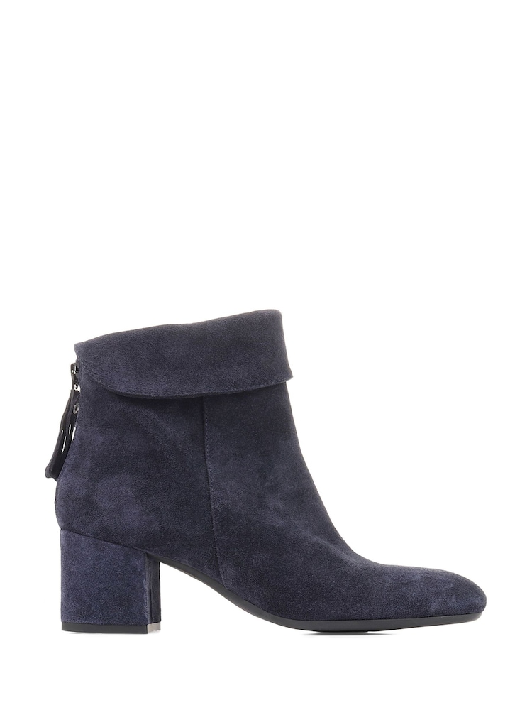 Jones Bootmaker Blue Lylah Heeled Suede Ankle Boots - Image 1 of 5