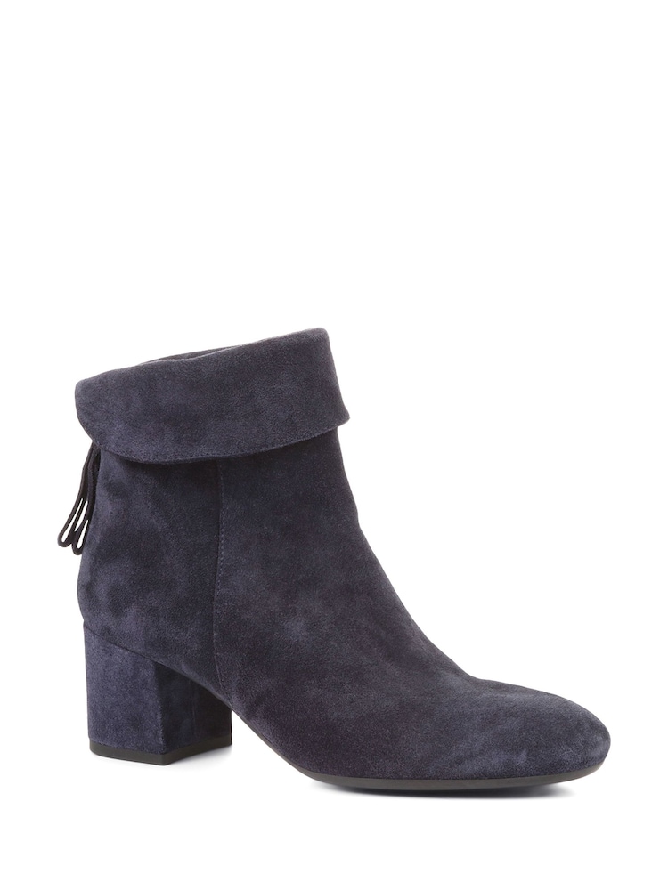 Jones Bootmaker Blue Lylah Heeled Suede Ankle Boots - Image 2 of 5