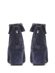 Jones Bootmaker Blue Lylah Heeled Suede Ankle Boots - Image 3 of 5