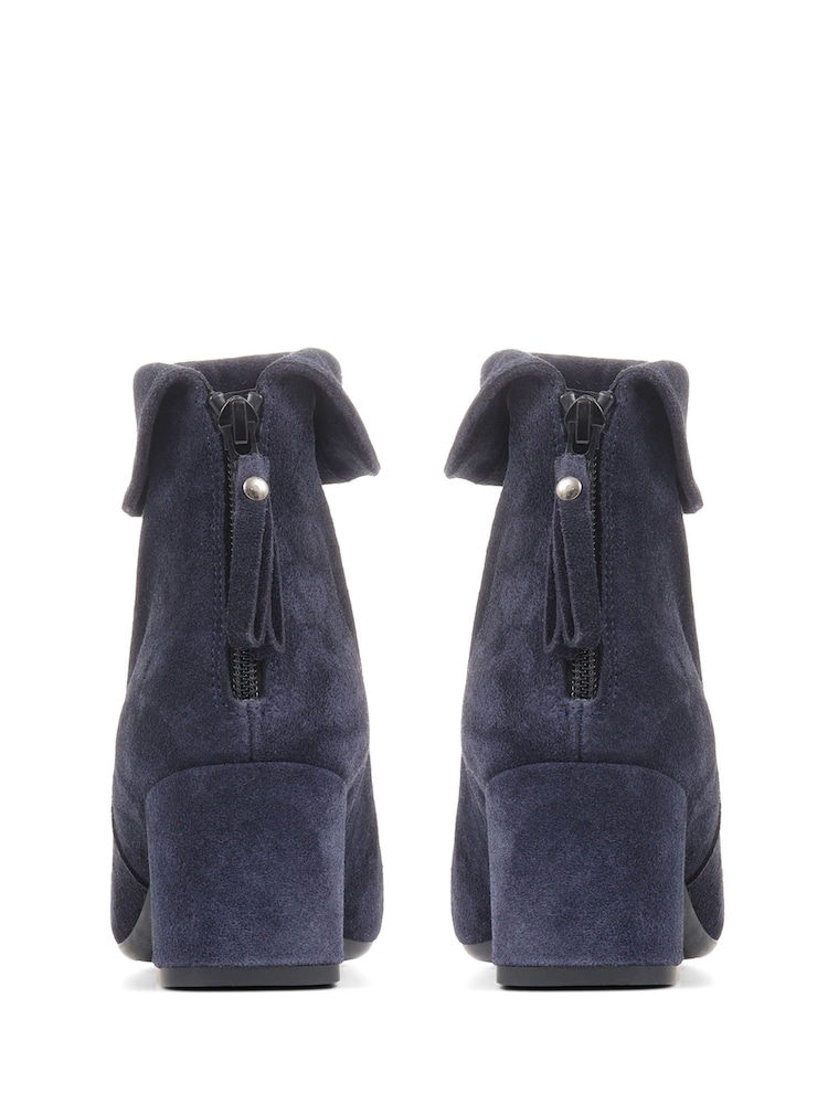 Bleu - Jones Bootmaker Lylah Heeled Suede Ankle Bottes - Image 3 of 5