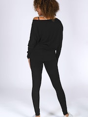 Pineapple Black Long Sleeve Jersey Top - Image 2 of 4