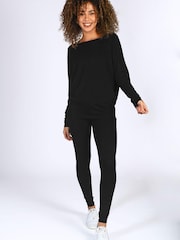 Pineapple Black Long Sleeve Jersey Top - Image 3 of 4