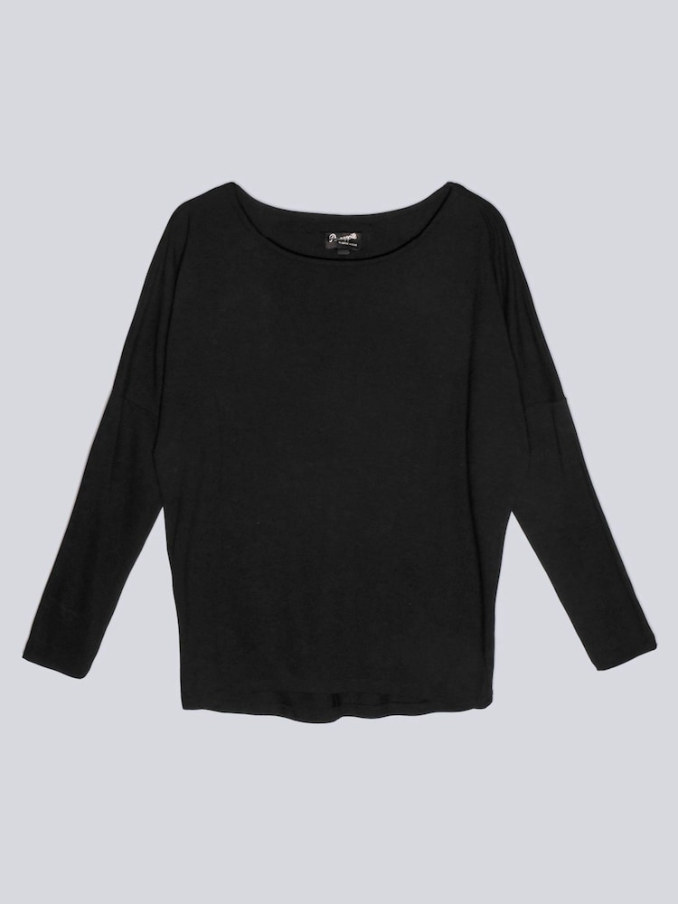 Pineapple Black Long Sleeve Jersey Top - Image 5 of 5 Pineapple Black Long Sleeve Jersey Top - Image 5 of 5