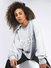 Pineapple Grey Oversized Logo Sweat Top - Image 4 of 5