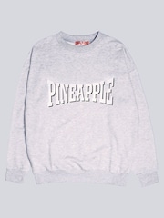 Pineapple Grey Oversized Logo Sweat Top - Image 5 of 5