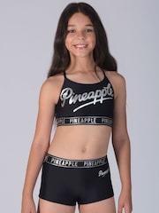 Pineapple Black Jacquard Girls 2 Piece Bikini Set - Image 1 of 5