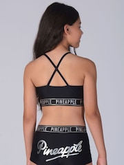 Pineapple Black Jacquard Girls 2 Piece Bikini Set - Image 2 of 5