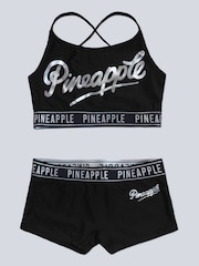 Pineapple Black Jacquard Girls 2 Piece Bikini Set - Image 4 of 5