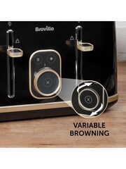 Breville Shimmer Black Aura 4 Slot Toaster - Image 5 of 6