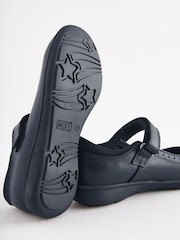 Marineblau/blau - Mary-Jane-Schulschuhe aus Leder im Budapester-Stil - Bild 7 von 11