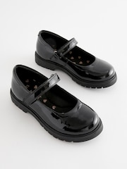 Schwarzes Lackleder - Mary-Jane-Schuhe aus Leder für die Schule - Image 1 of 6