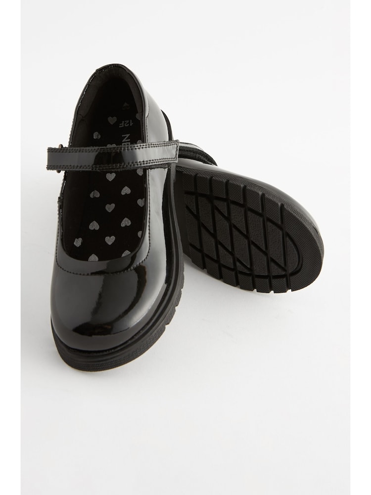 Schwarzes Lackleder - Mary-Jane-Schuhe aus Leder für die Schule - Image 6 of 6