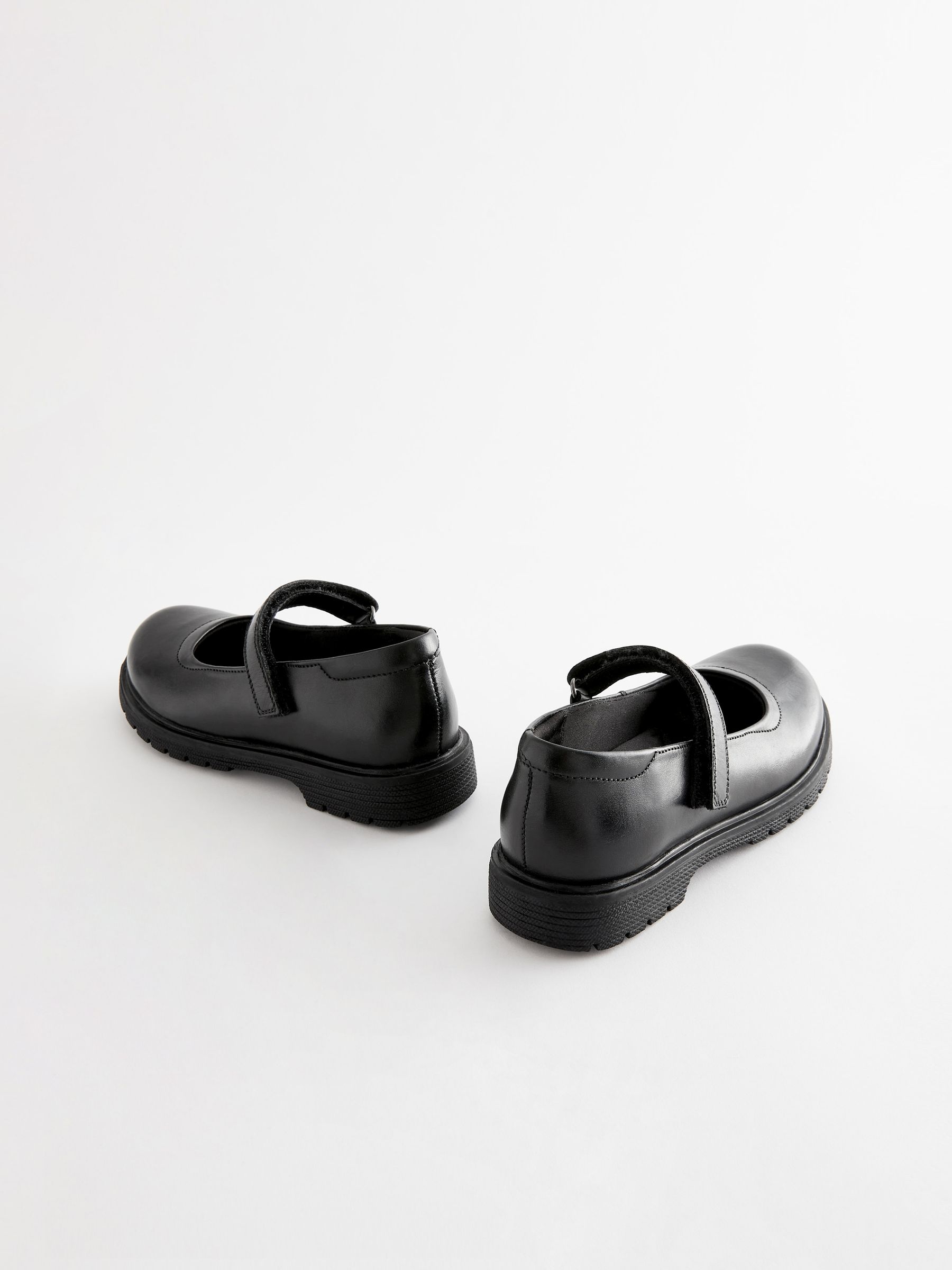 Buy Matt Black Standard Fit (F) School Leather Chunky Mary