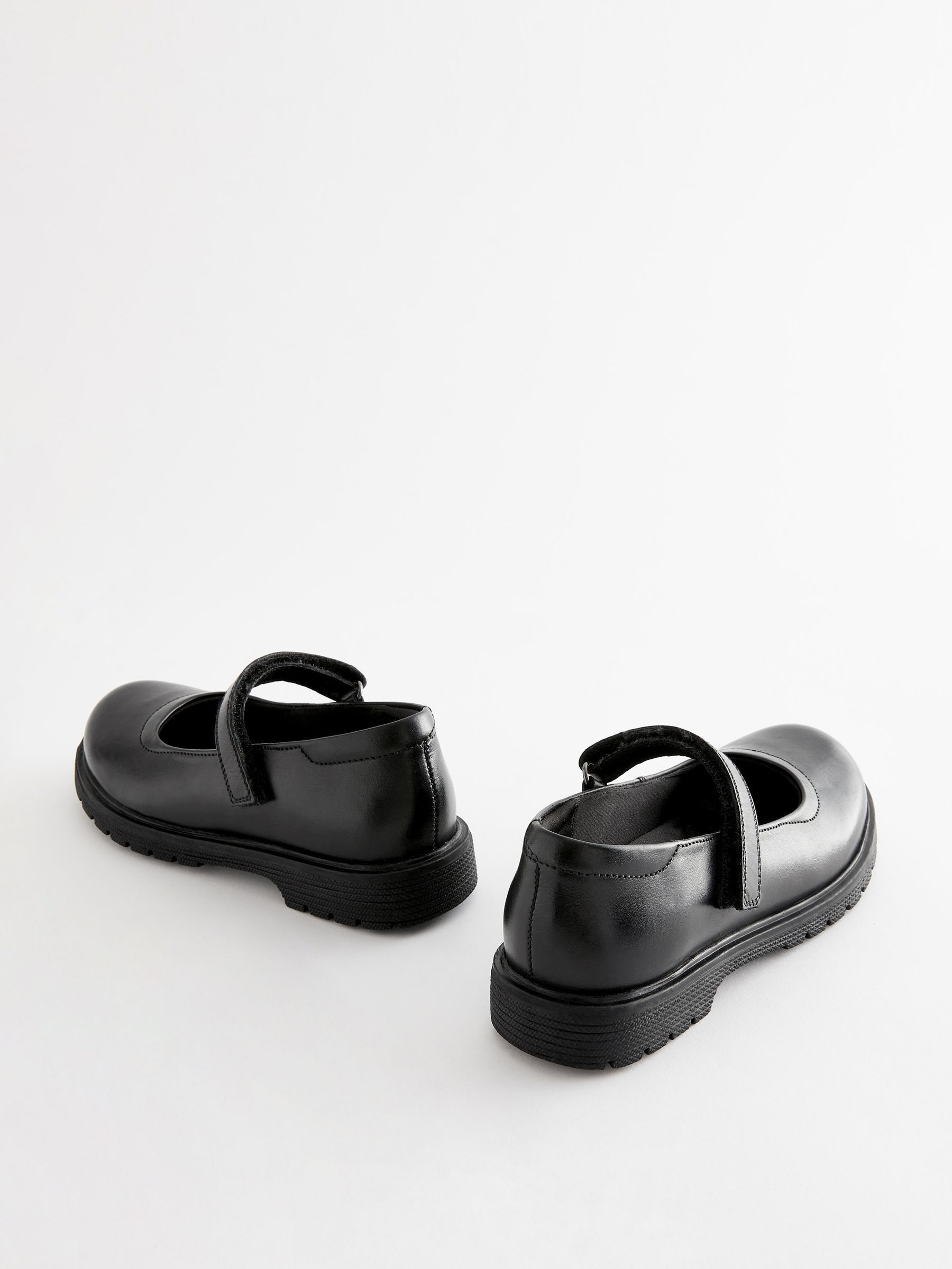 Buy Matt Black Wide Fit (G) School Leather Chunky Mary Jane