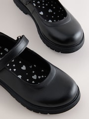 Mattschwarz - Mary-Jane-Schuhe aus Leder für die Schule - Bild 8 von 8