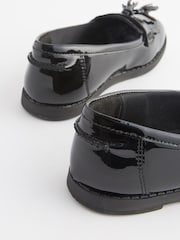 Black Patent Narrow Fit (E) School Leather Tassel Loafers - Image 5 of 5