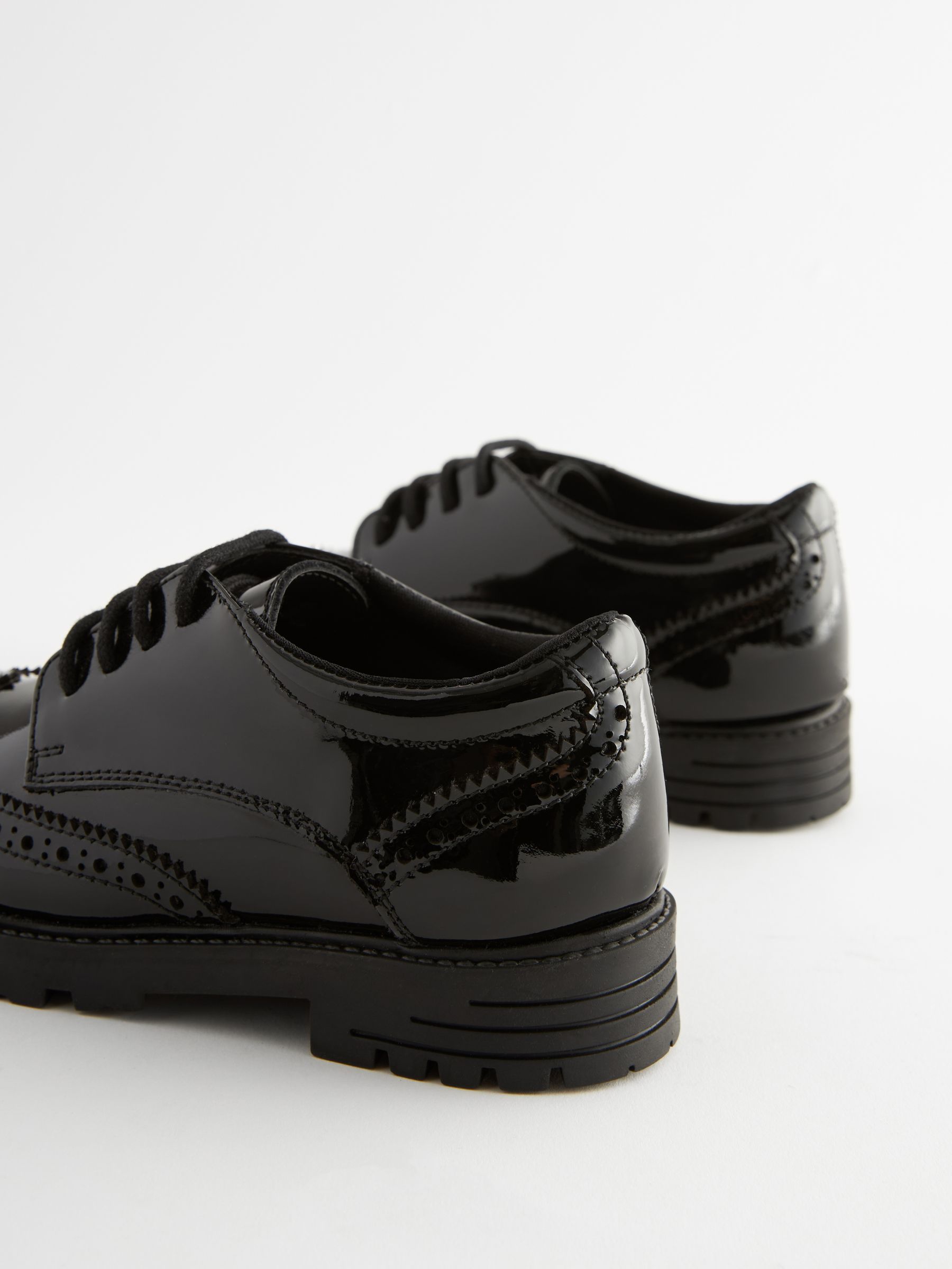 Fabulous Next Signature patent leather  Brogues UK 9 Aqua Grey LK006 main image 1