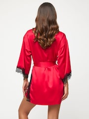 Rojo oscuro - Bata de satén Cherryann de Ann Summers - Imagen 3 de 4