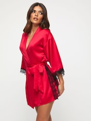 Rojo oscuro - Bata de satén Cherryann de Ann Summers - Imagen 4 de 4