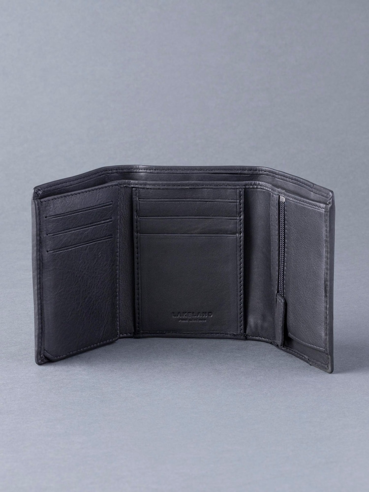 Lakeland Leather Black Stitch Tri-Fold Wallet - Image 3 of 5