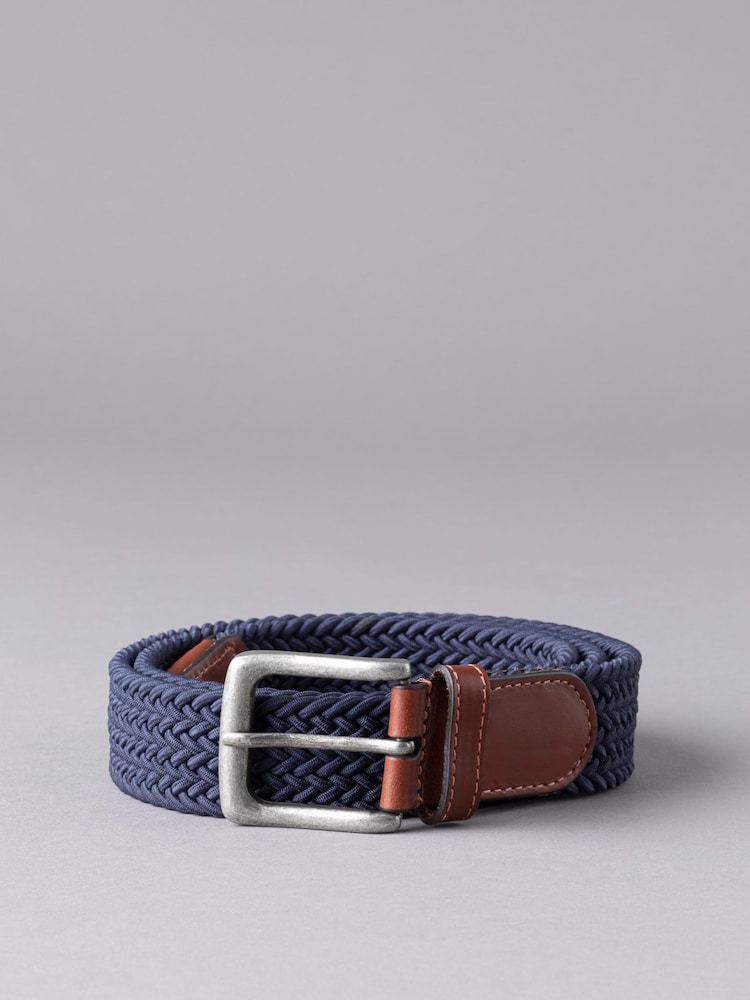 Lakeland Leather Navy Greythwaite Braided Belt - Image 1 of 3