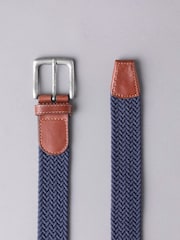 Lakeland Leather Navy Greythwaite Braided Belt - Image 3 of 3