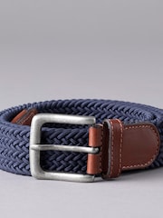 Lakeland Leather Navy Greythwaite Braided Belt - Image 4 of 4
