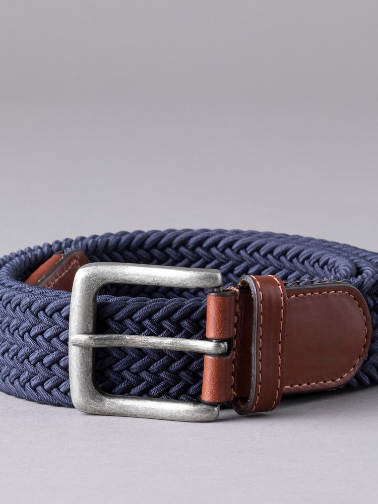 Lakeland Leather Navy Greythwaite Braided Belt - Image 4 of 4 Lakeland Leather Navy Greythwaite Braided Belt - Image 4 of 4