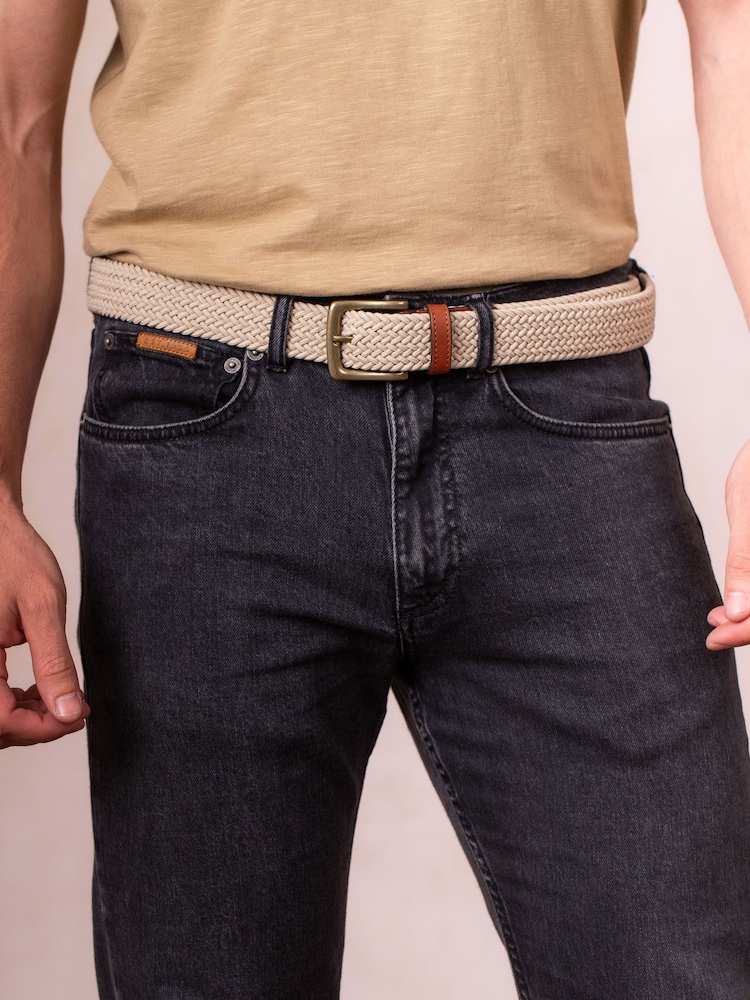 Lakeland Leather Stone Greythwaite Braided Belt - Image 4 of 4 Lakeland Leather Stone Greythwaite Braided Belt - Image 4 of 4