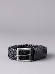 Lakeland Leather Black Howbeck Leather Braided Belt - Image 1 of 3